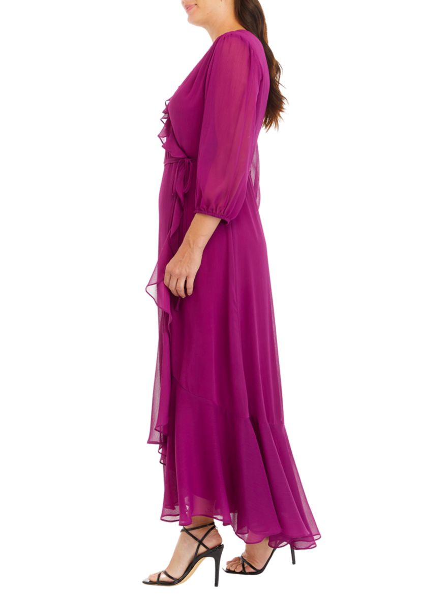 Womens Mesh V-Neck Fit and Flare Dress