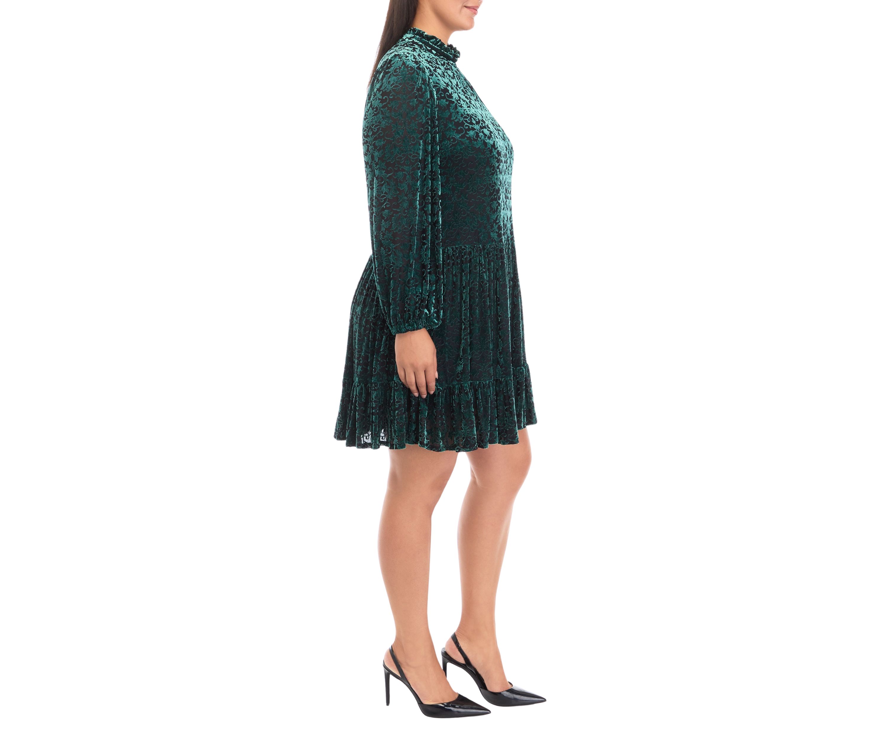 Plus Size Halter Burnout A-Line Dress