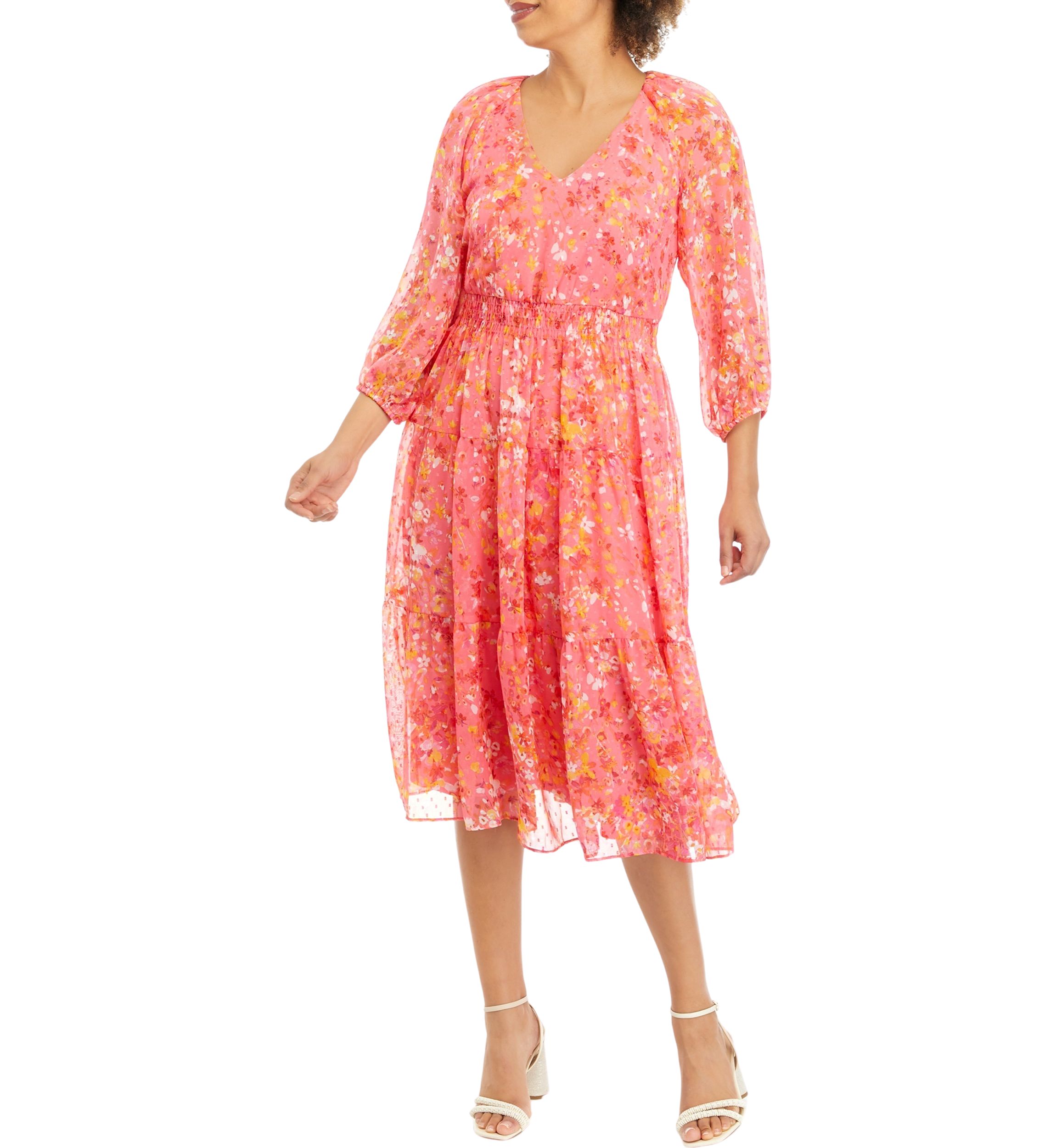 Womens Ditsy Floral Printed Dress