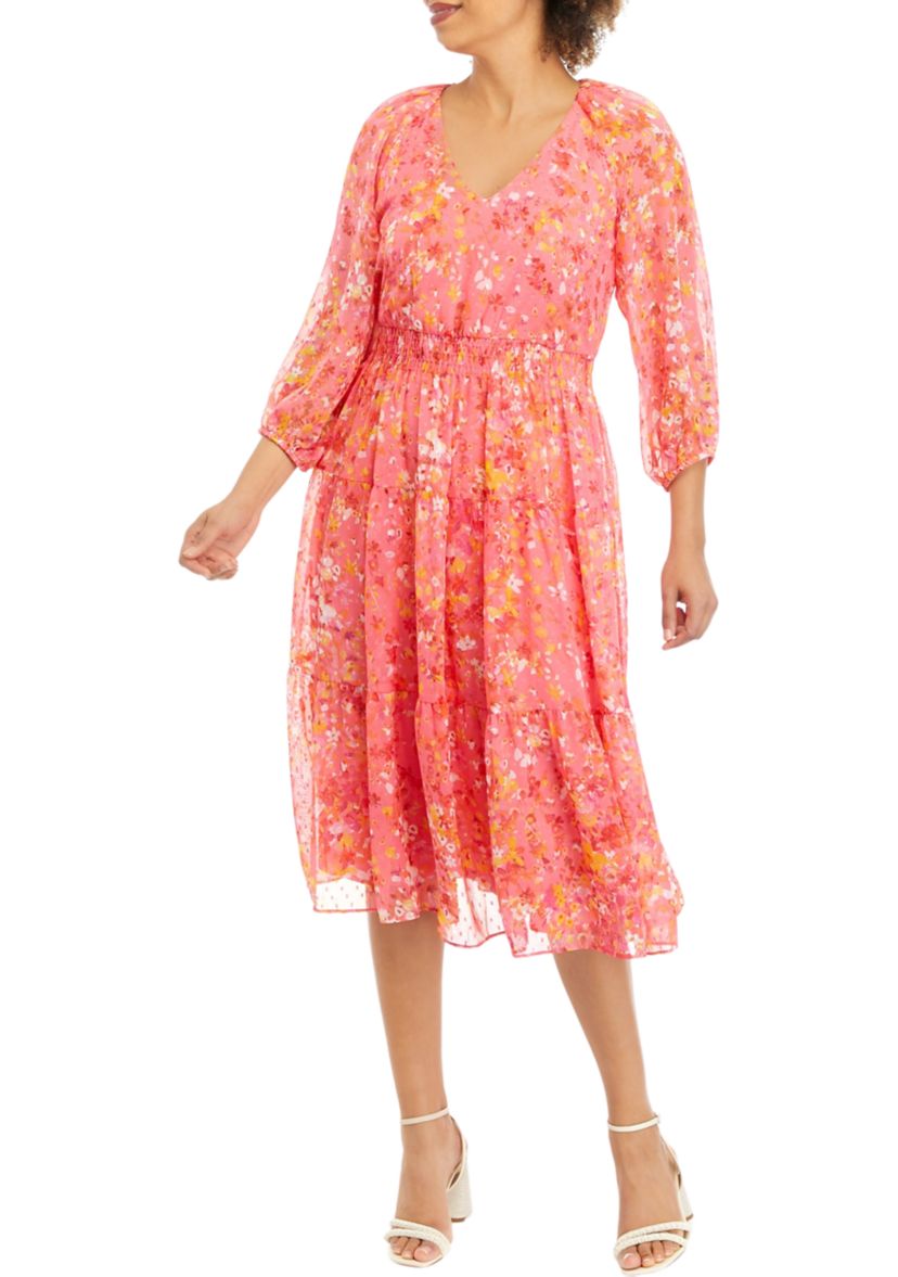 Womens Ditsy Floral Printed Dress