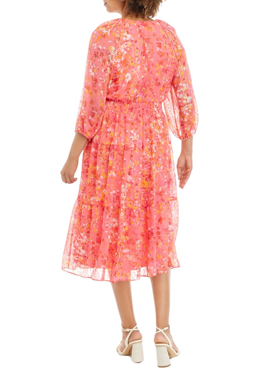 Womens Ditsy Floral Printed Dress