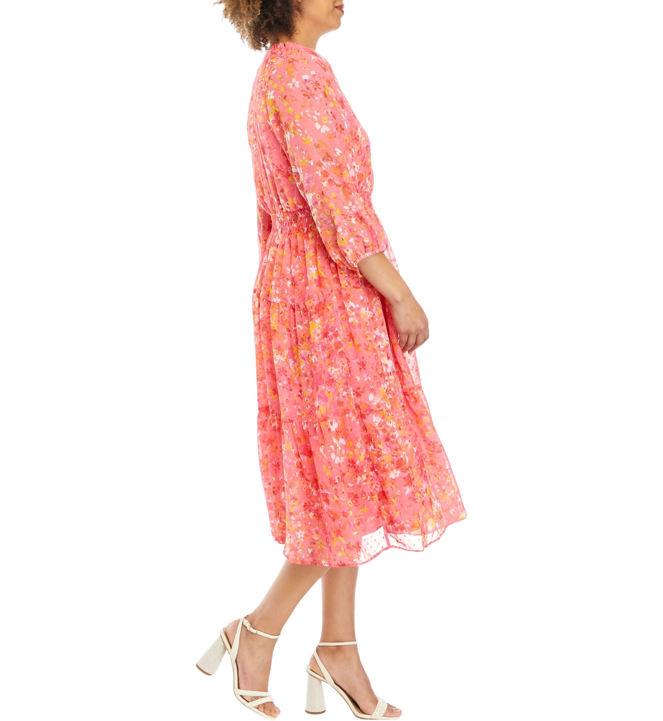 Womens Ditsy Floral Printed Dress