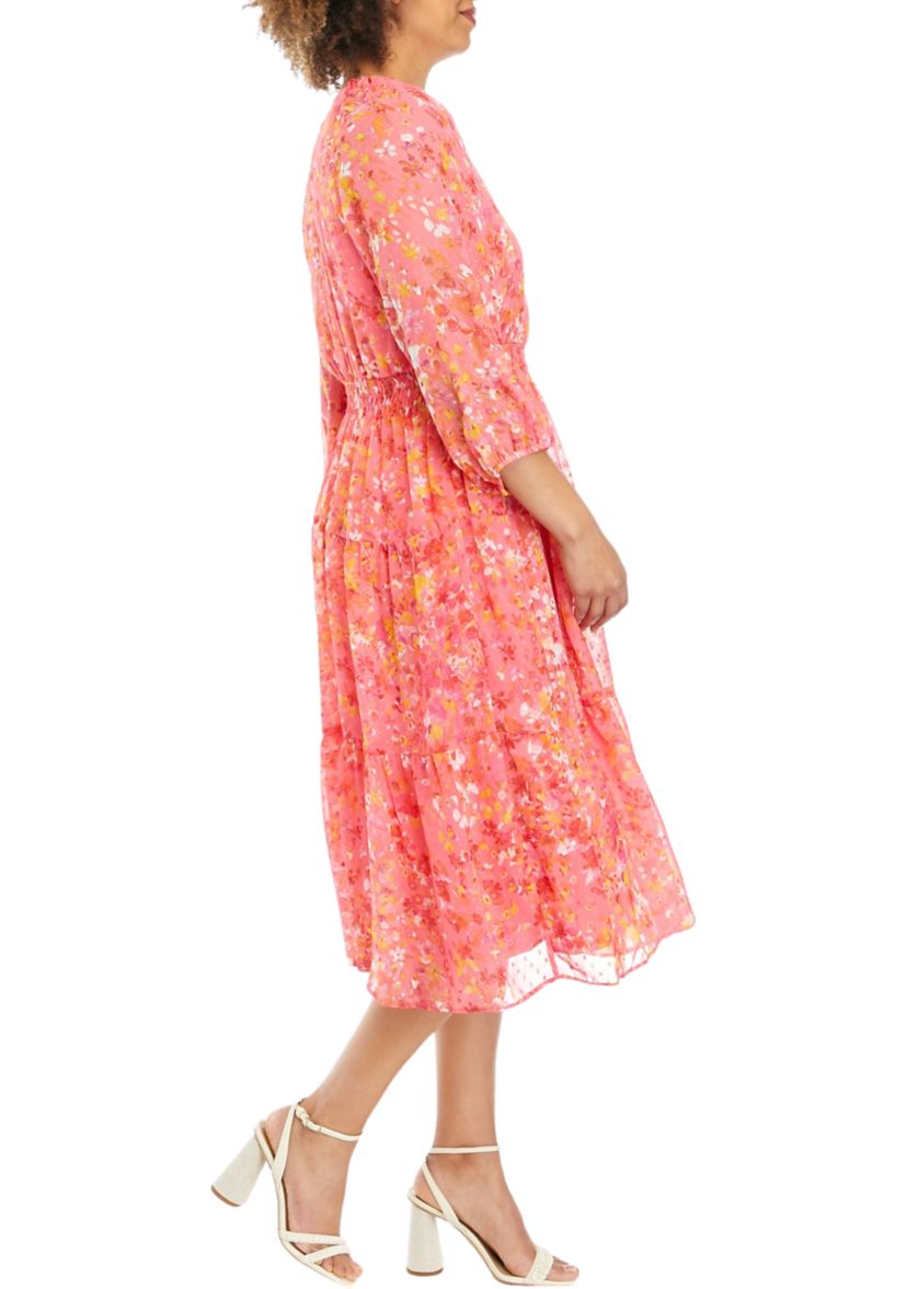 Womens Ditsy Floral Printed Dress
