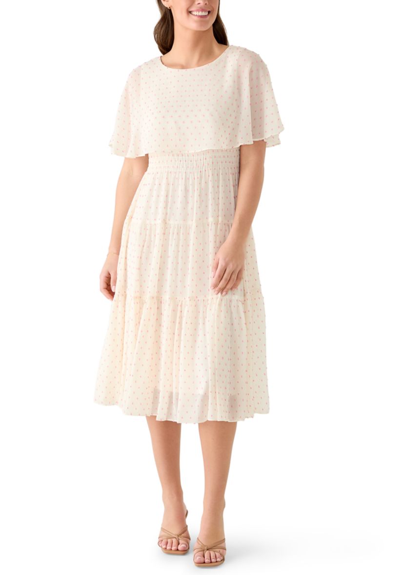Maison Tara Women's Capelet Flowy Midi Dress | Belk