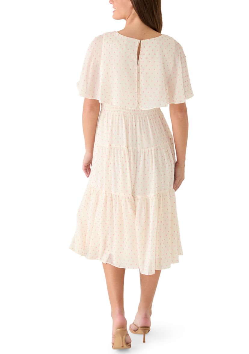 Maison Tara Women's Capelet Flowy Midi Dress | Belk