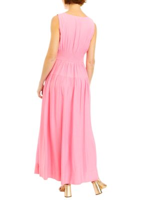 Women's Ruched Waist Maxi Dress