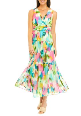 Women's Sleeveless Multicolored Dress