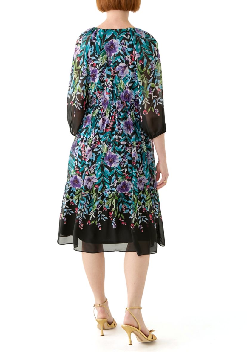 Womens Printed Chiffon Dress