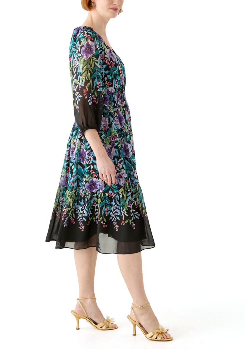 Womens Printed Chiffon Dress