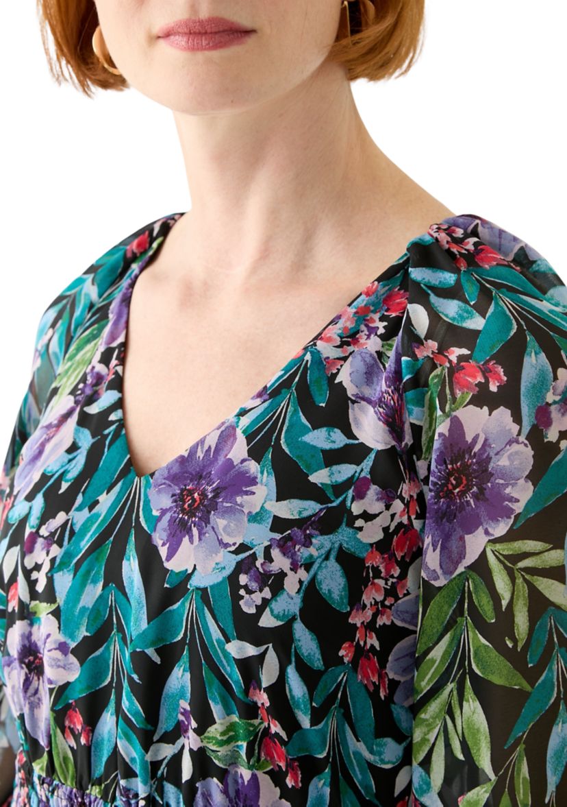 Womens Printed Chiffon Dress