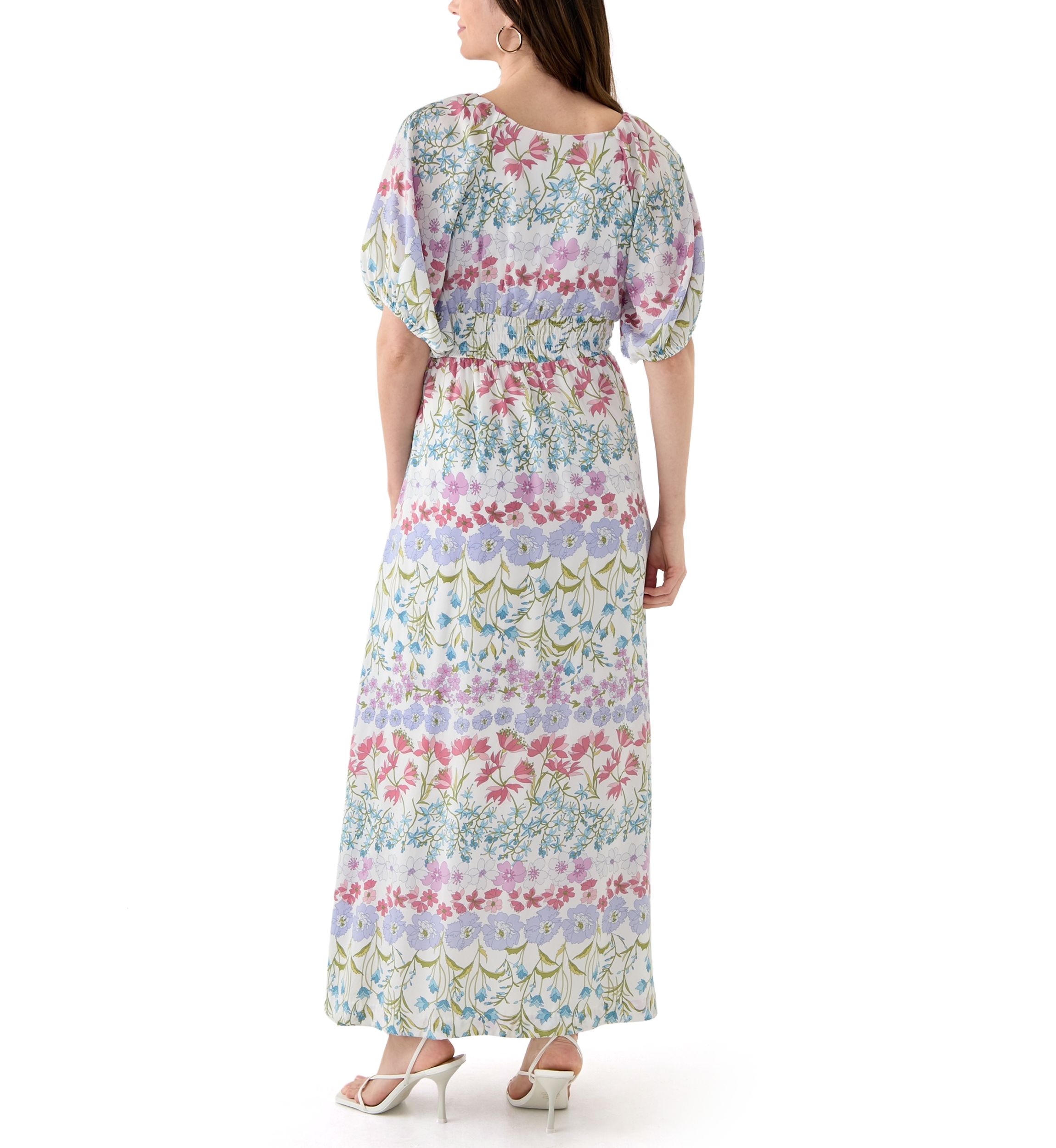 Womens V-Neck Printed Alora Maxi Dress