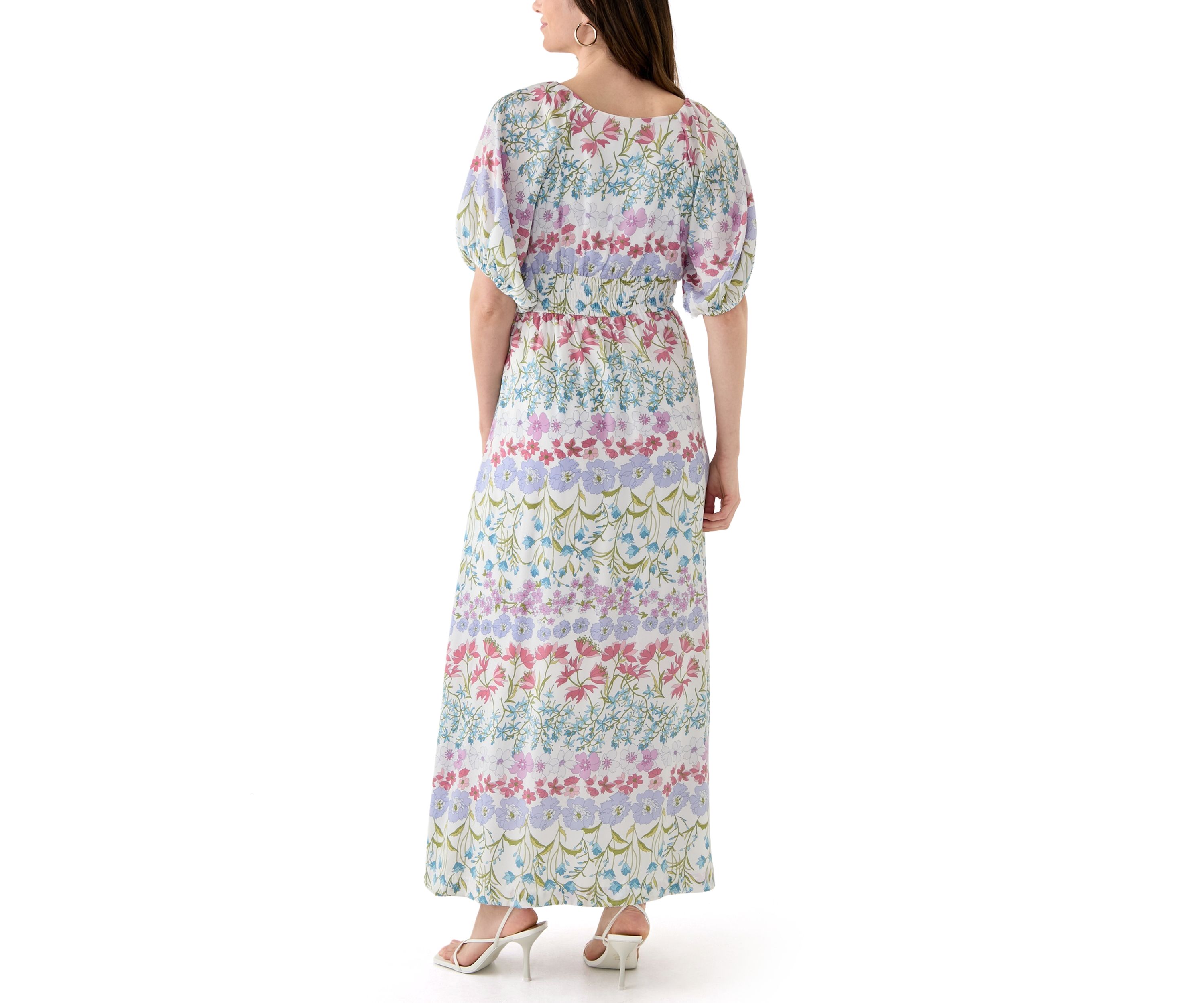 Womens V-Neck Printed Alora Maxi Dress