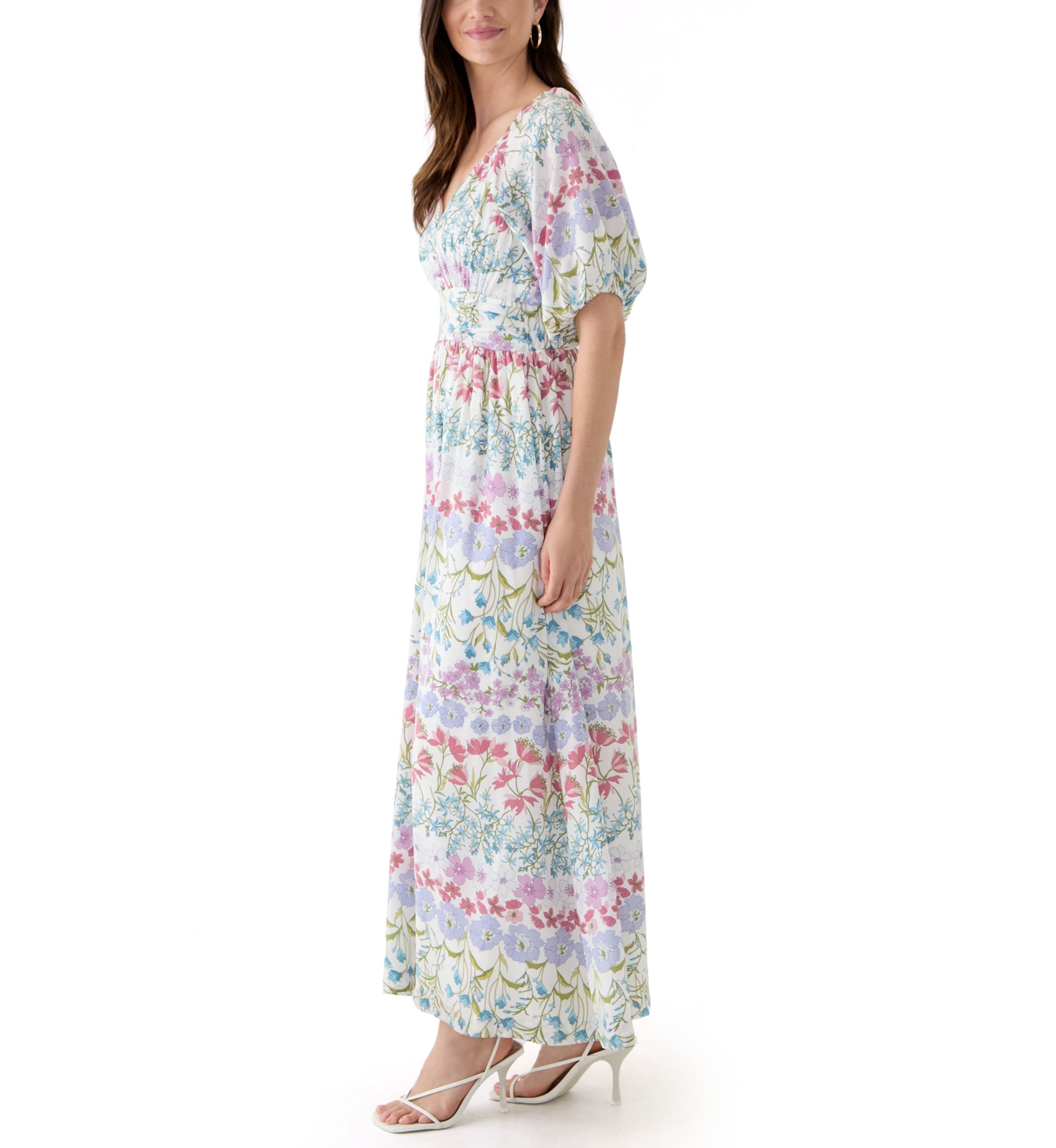 Womens V-Neck Printed Alora Maxi Dress