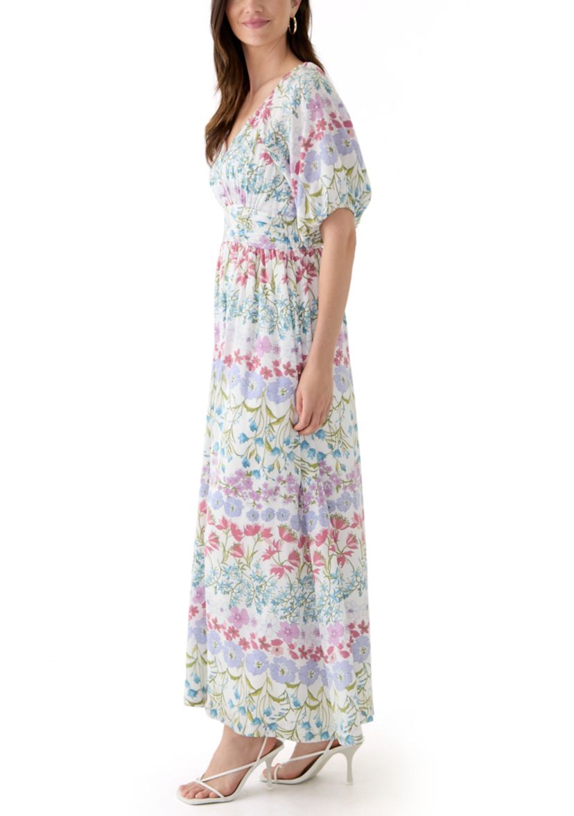 Womens V-Neck Printed Alora Maxi Dress