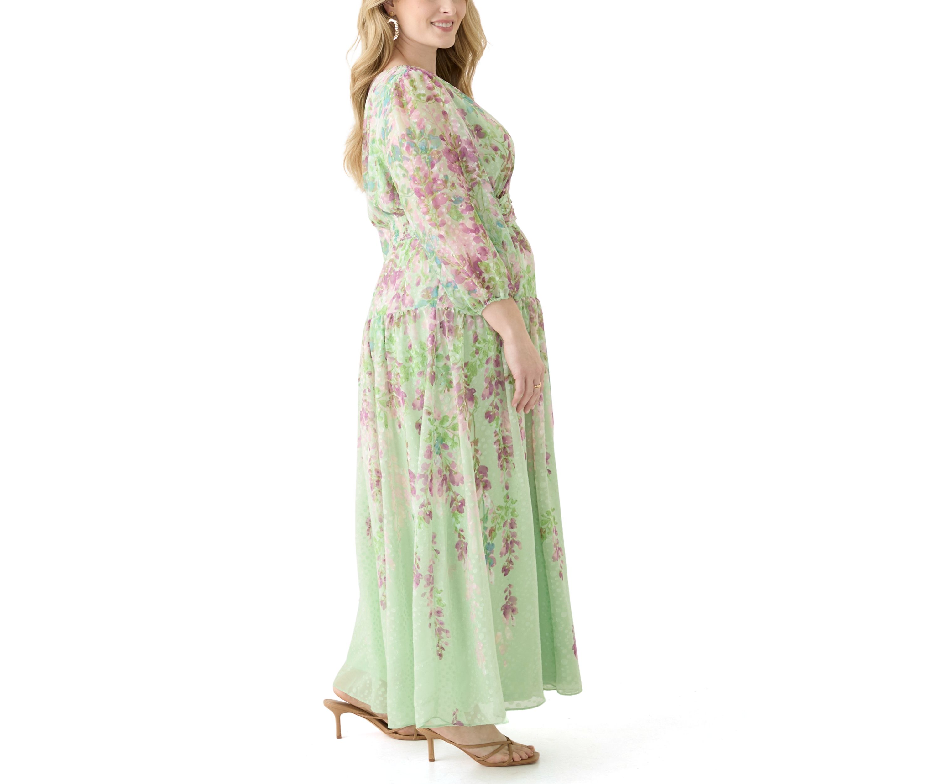 Plus Size Floral Printed Maxi Dress