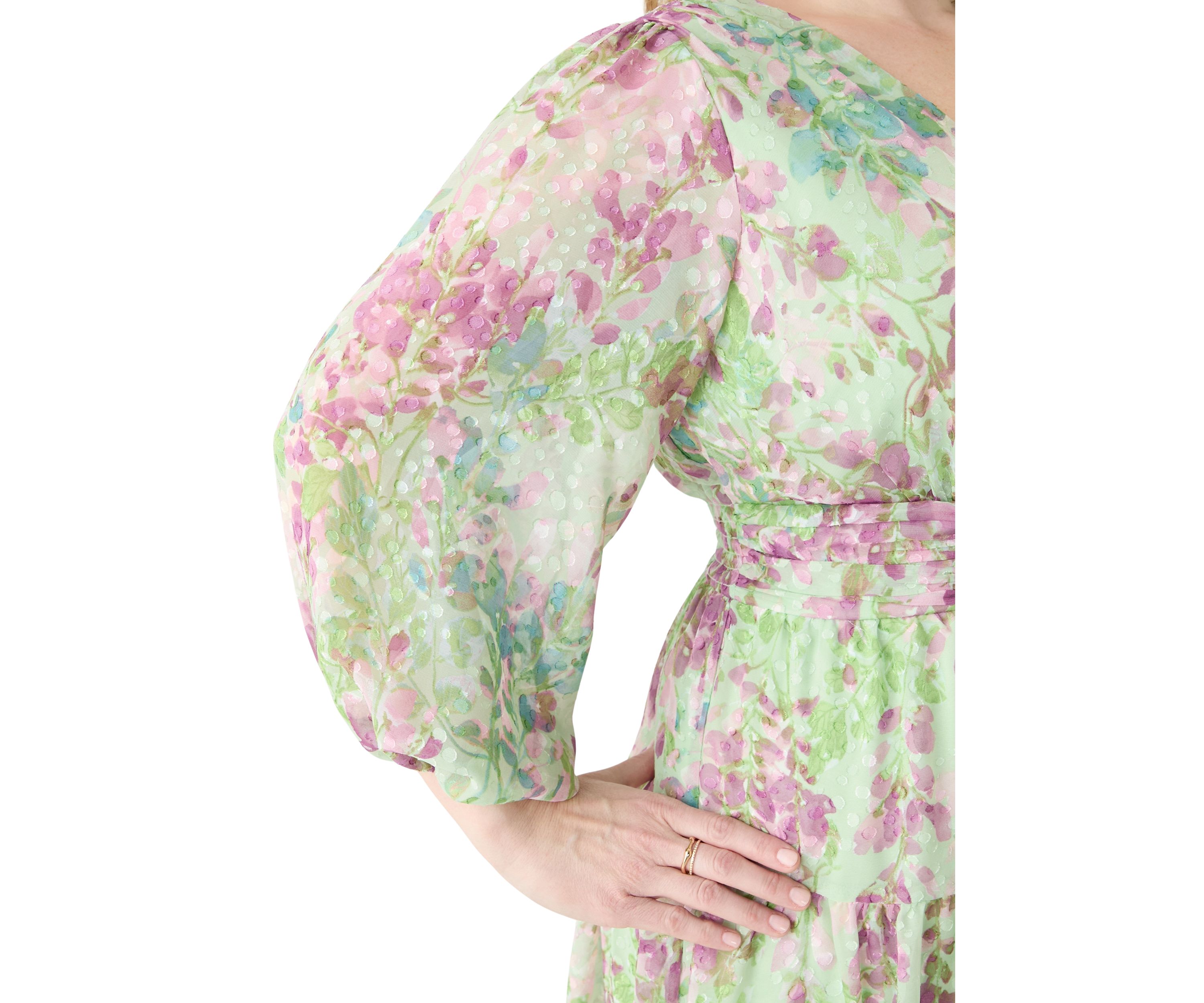 Plus Size Floral Printed Maxi Dress