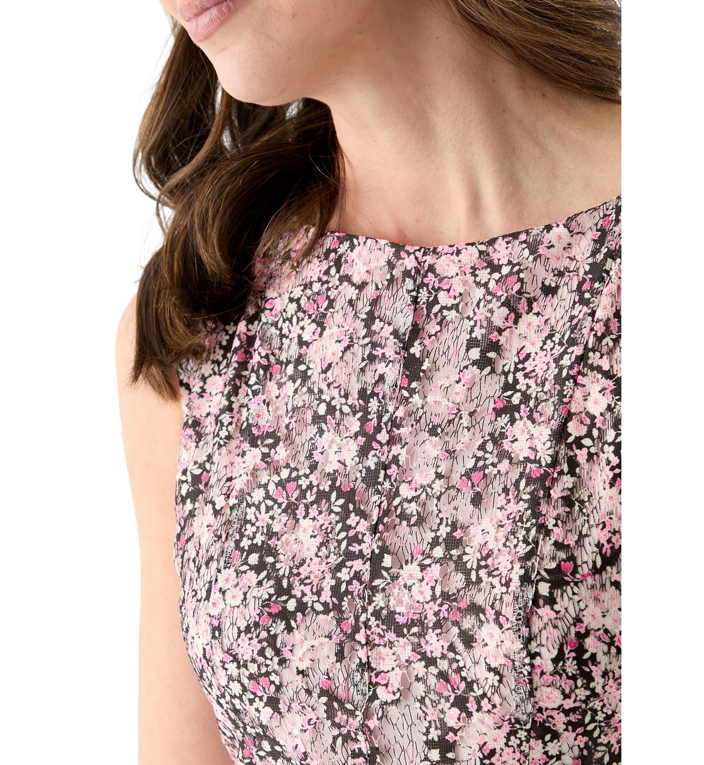 Womens Floral Printed Fit and Flare Dress