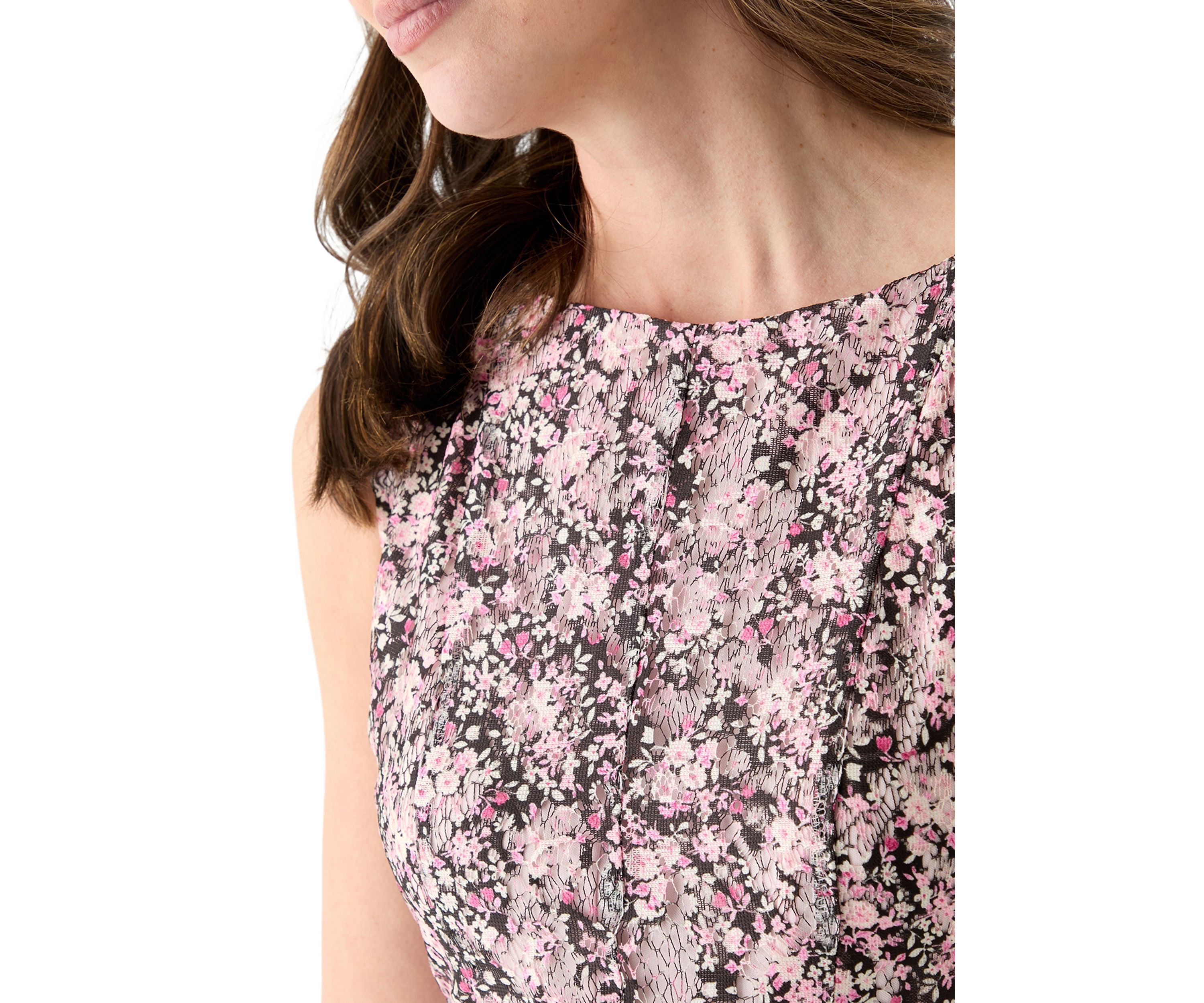 Womens Floral Printed Fit and Flare Dress