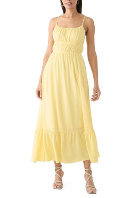 Maison Tara Women's Sleeveless Square Neck Solid Chiffon Dress, 16