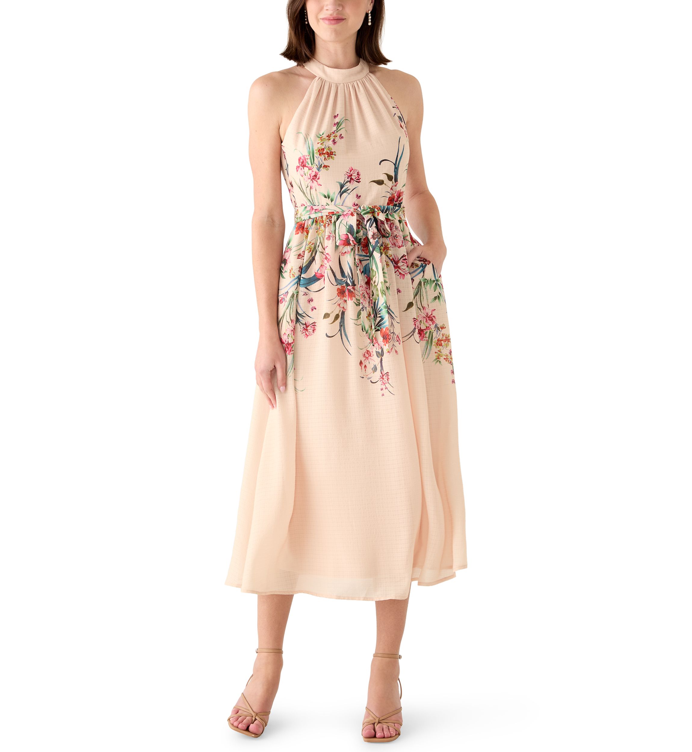 open lace back dress Belle Maxi Dress - Yellow Floral