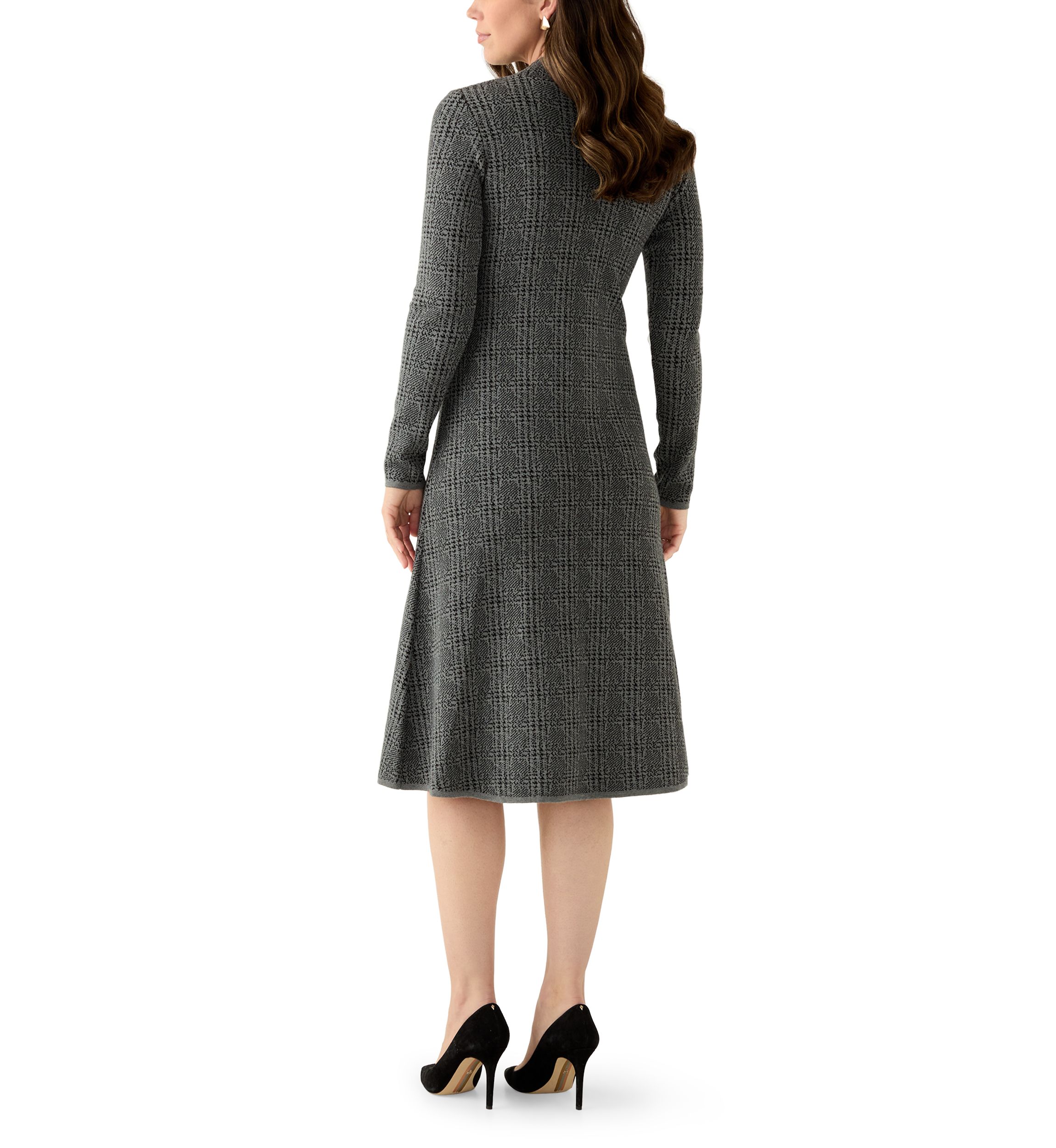 Womens Long Sleeve Mock Neck Sweater Dress