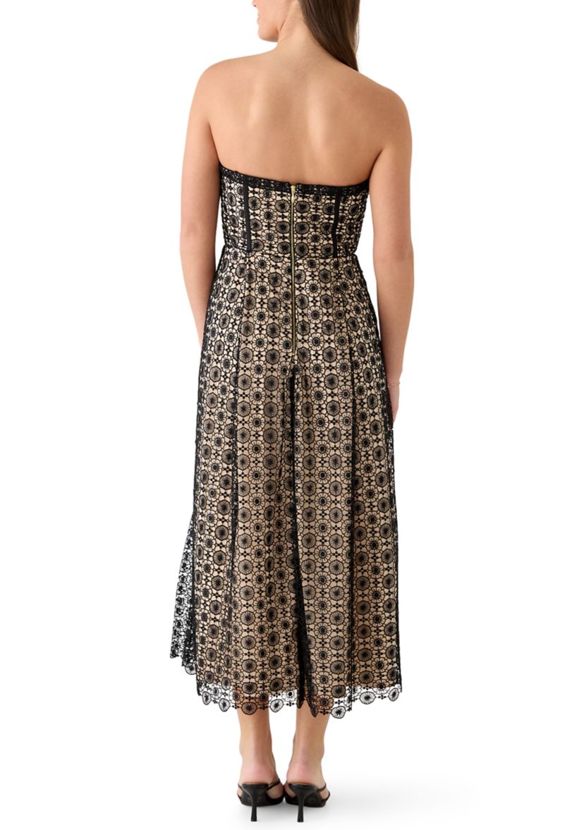 Maison Tara Circle Lace Midi Dress