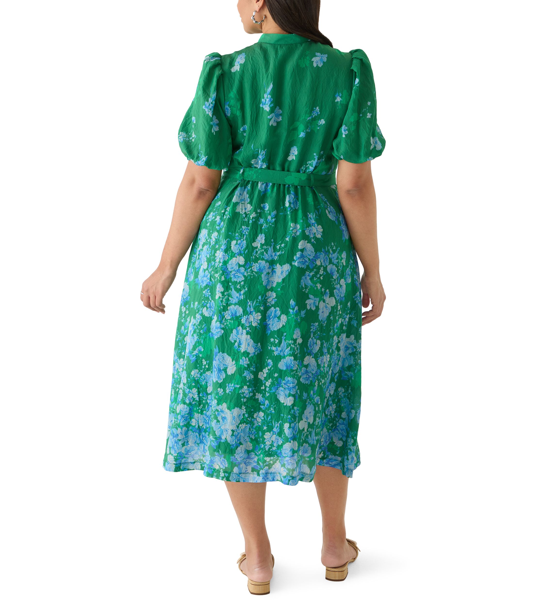 squid game red light green light dress Phoebe Green Floral Embellished Maxi Dress – Frock and Frill main image 0