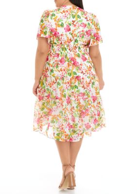 Danny & nicole short sleeve fit & flare outlet dress