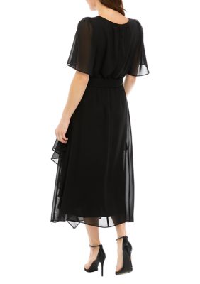 Women's Chiffon Sleeve Tiered Dress