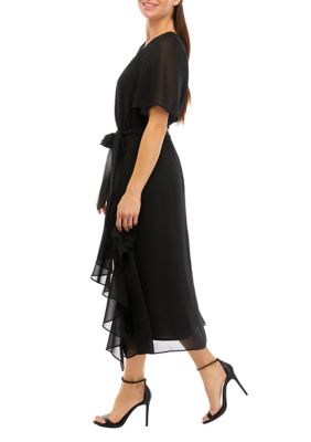 Women's Chiffon Sleeve Tiered Dress