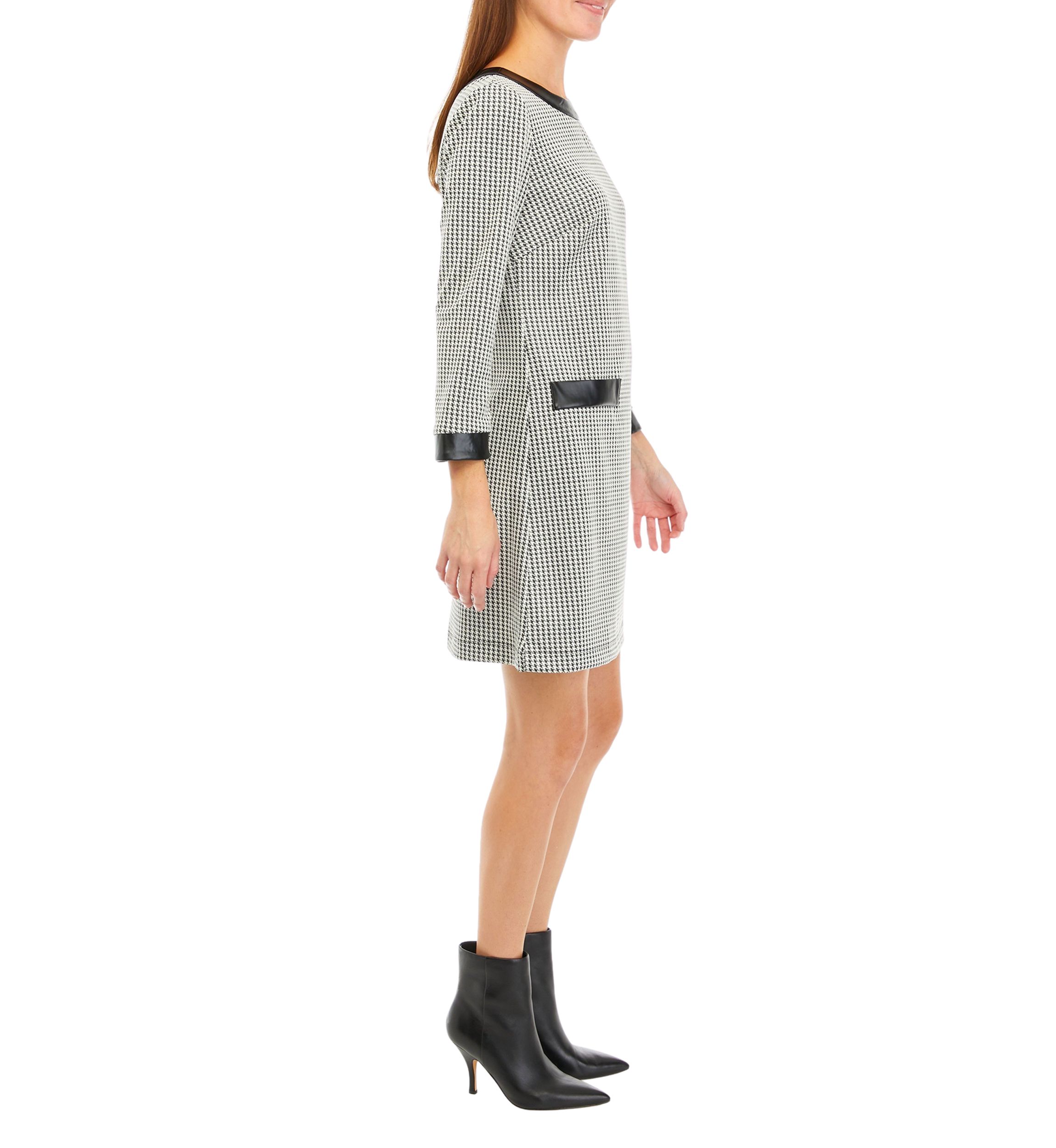 houndstooth dress long sleeve Long Sleeve Turtleneck Pickleball Dress