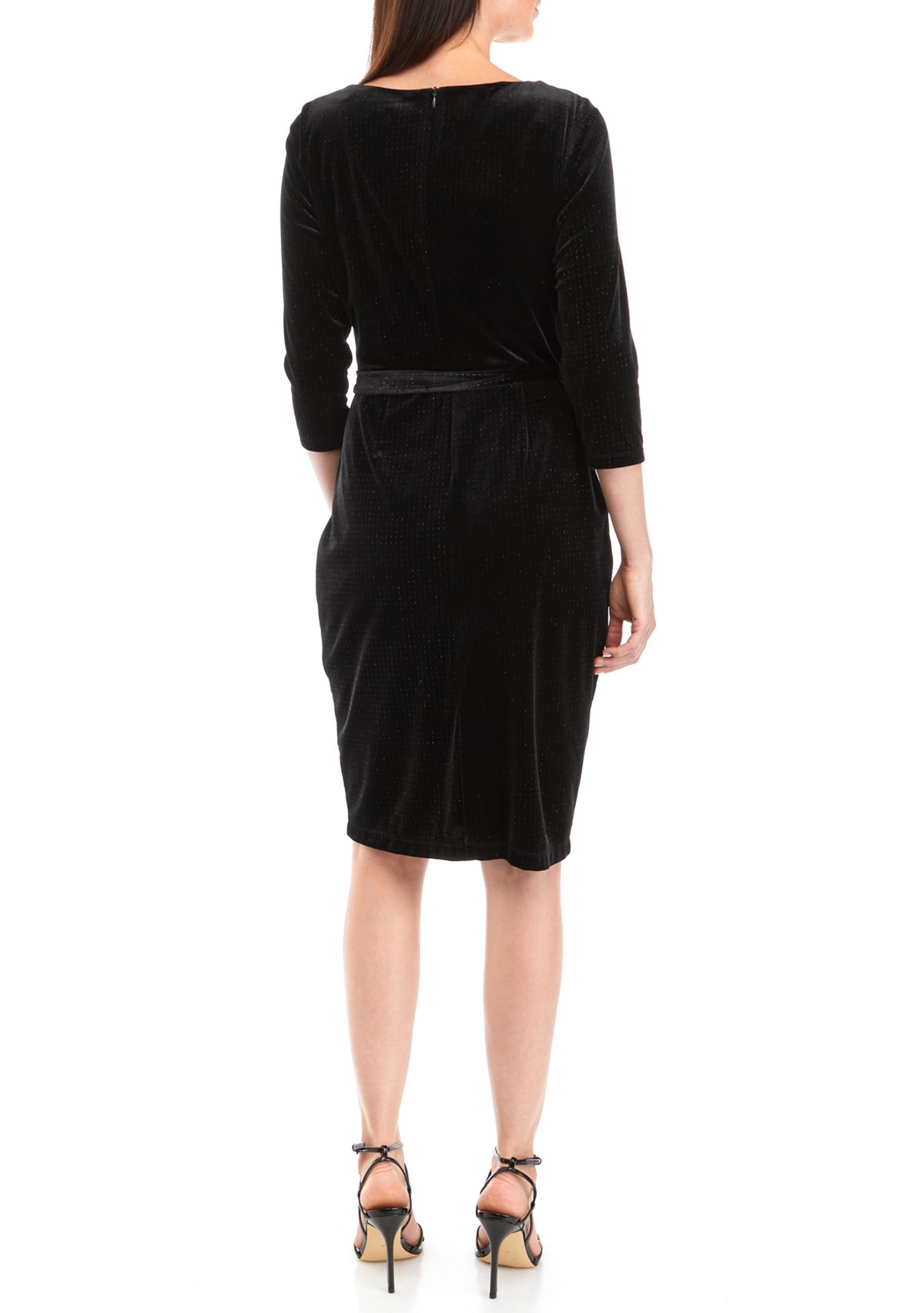 Womens Cowl Neck Velvet Dress