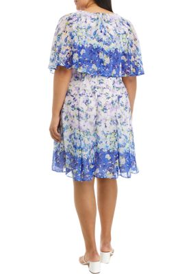 Plus Ombré Floral Printed Dress