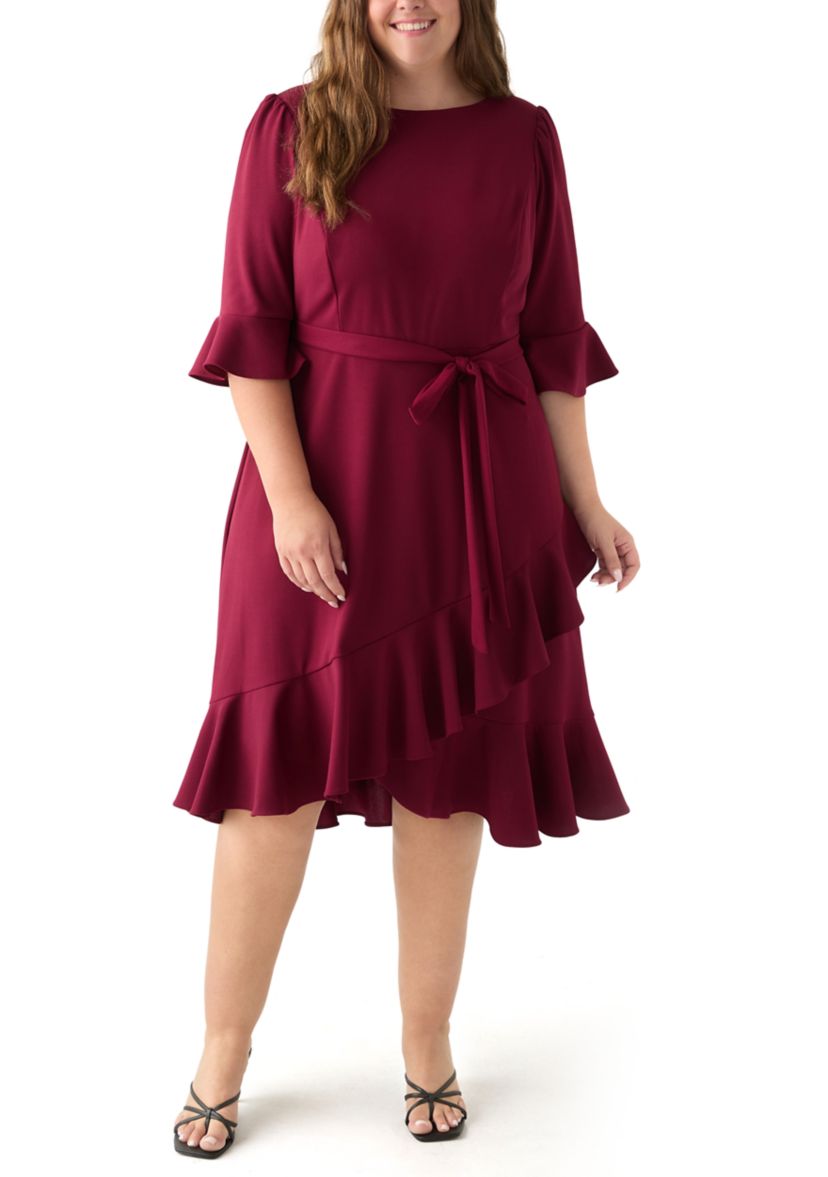 Plus Size Bell Sleeve Dress