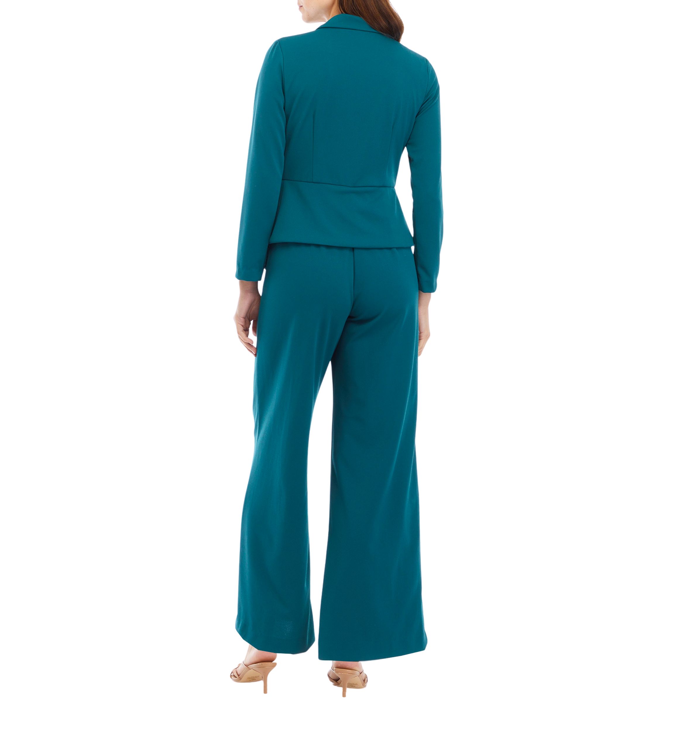 Womens V-Neck Collared Jumpsuit 