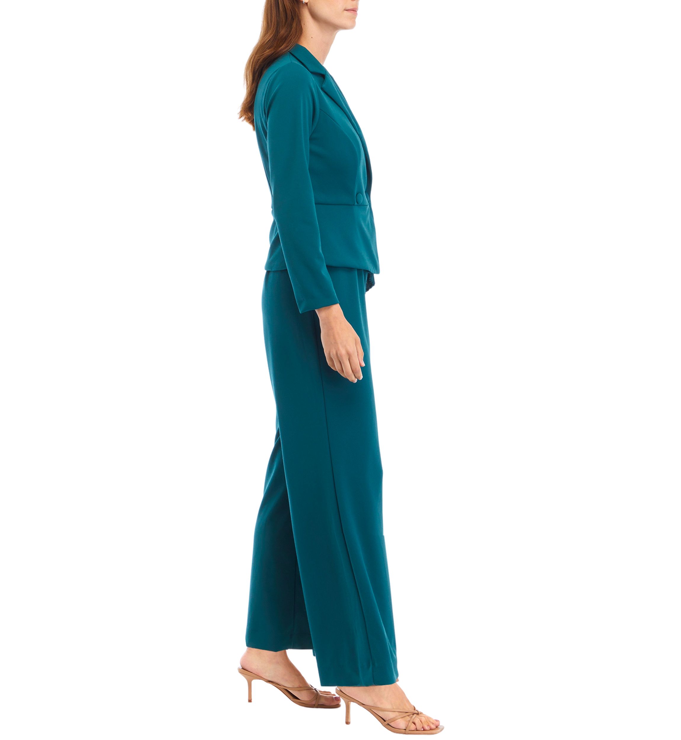 Womens V-Neck Collared Jumpsuit 
