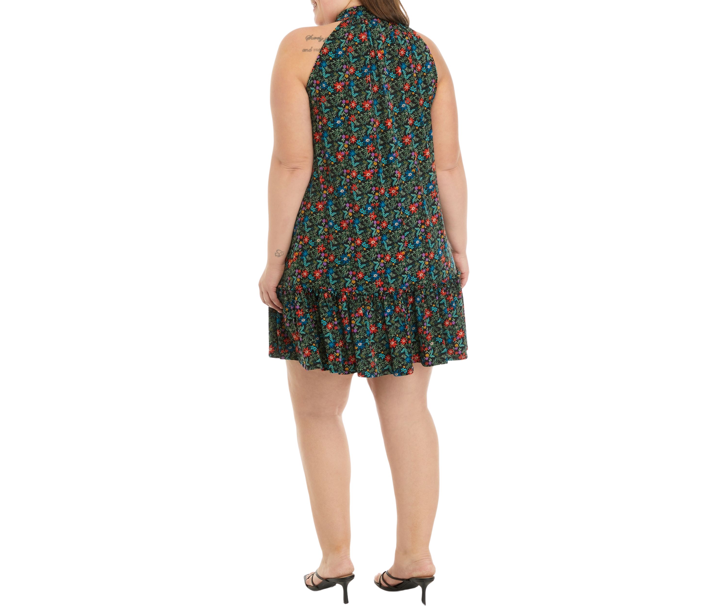 Plus Size Sleeveless Halter A-Line Dress