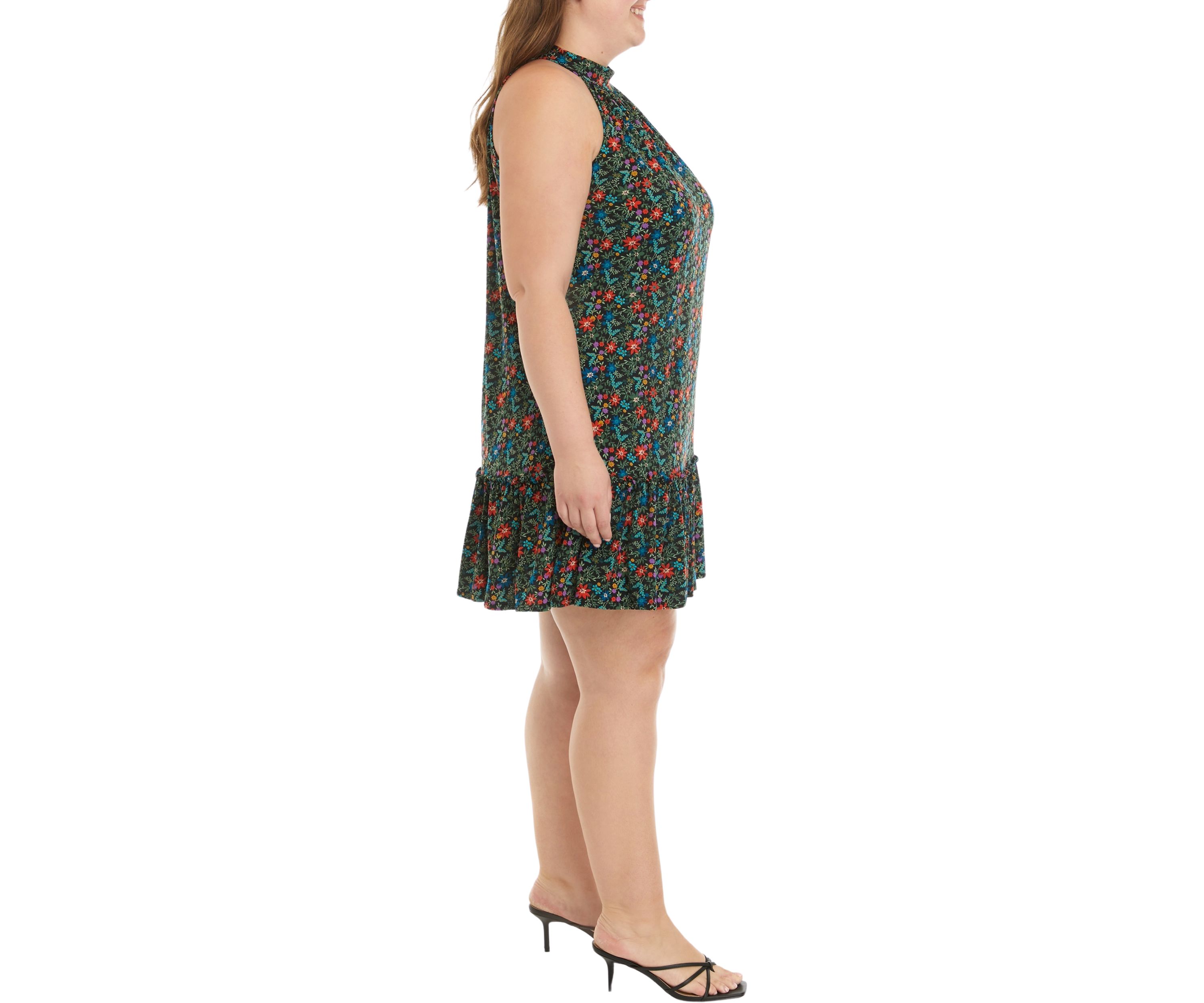 Plus Size Sleeveless Halter A-Line Dress