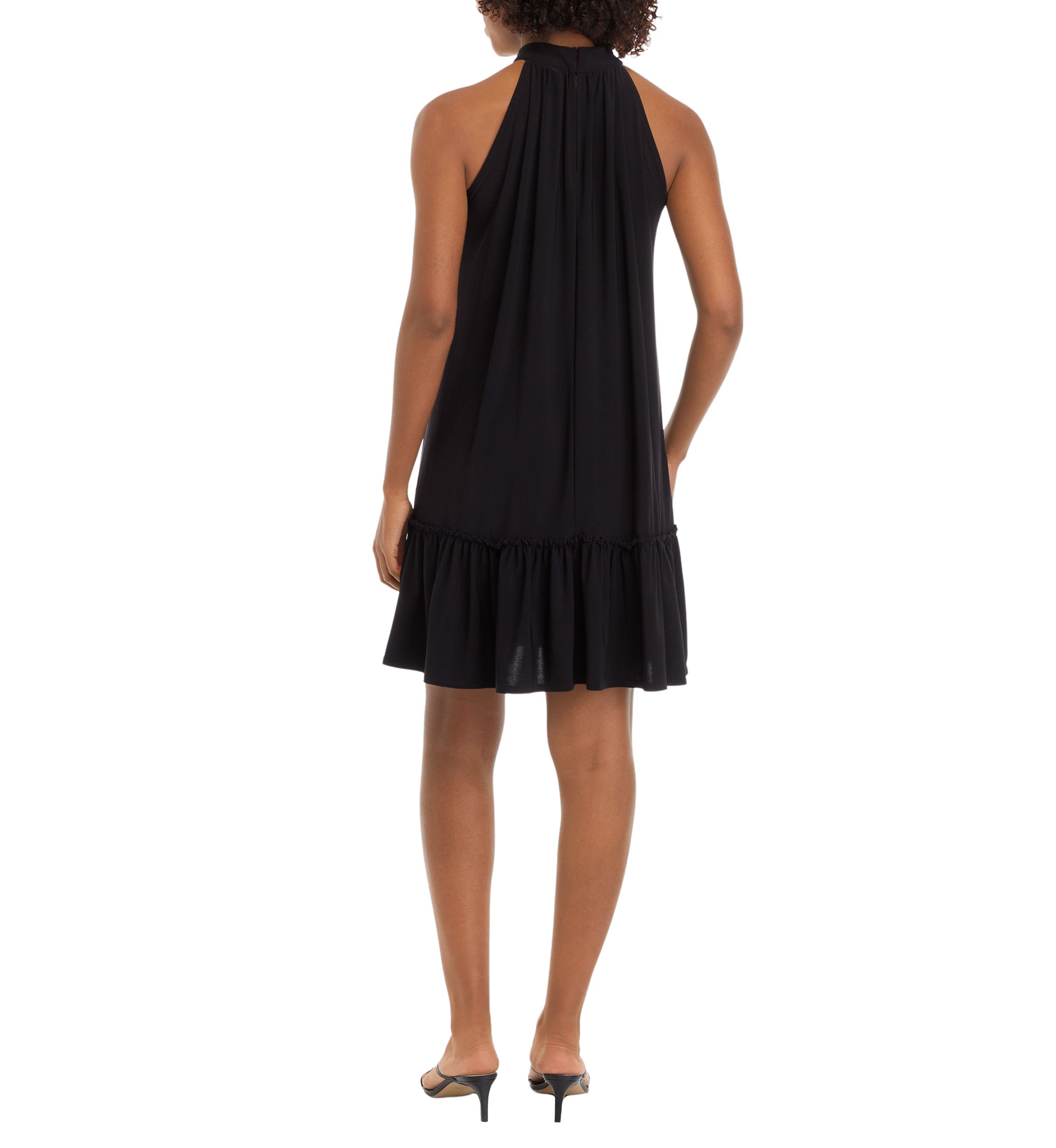 Womens Sleeveless Halter A-Line Dress