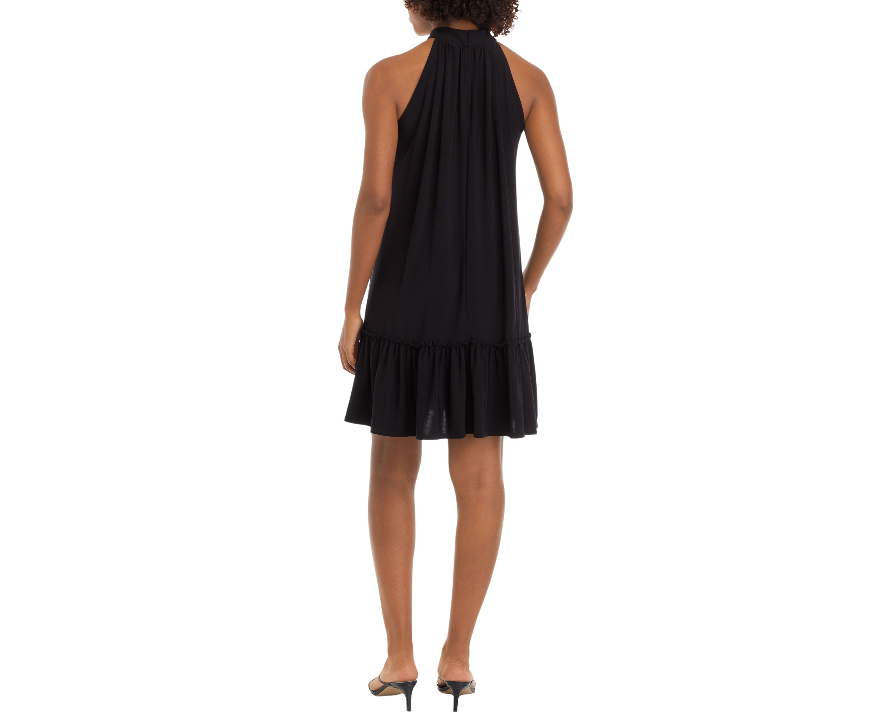 Womens Sleeveless Halter A-Line Dress