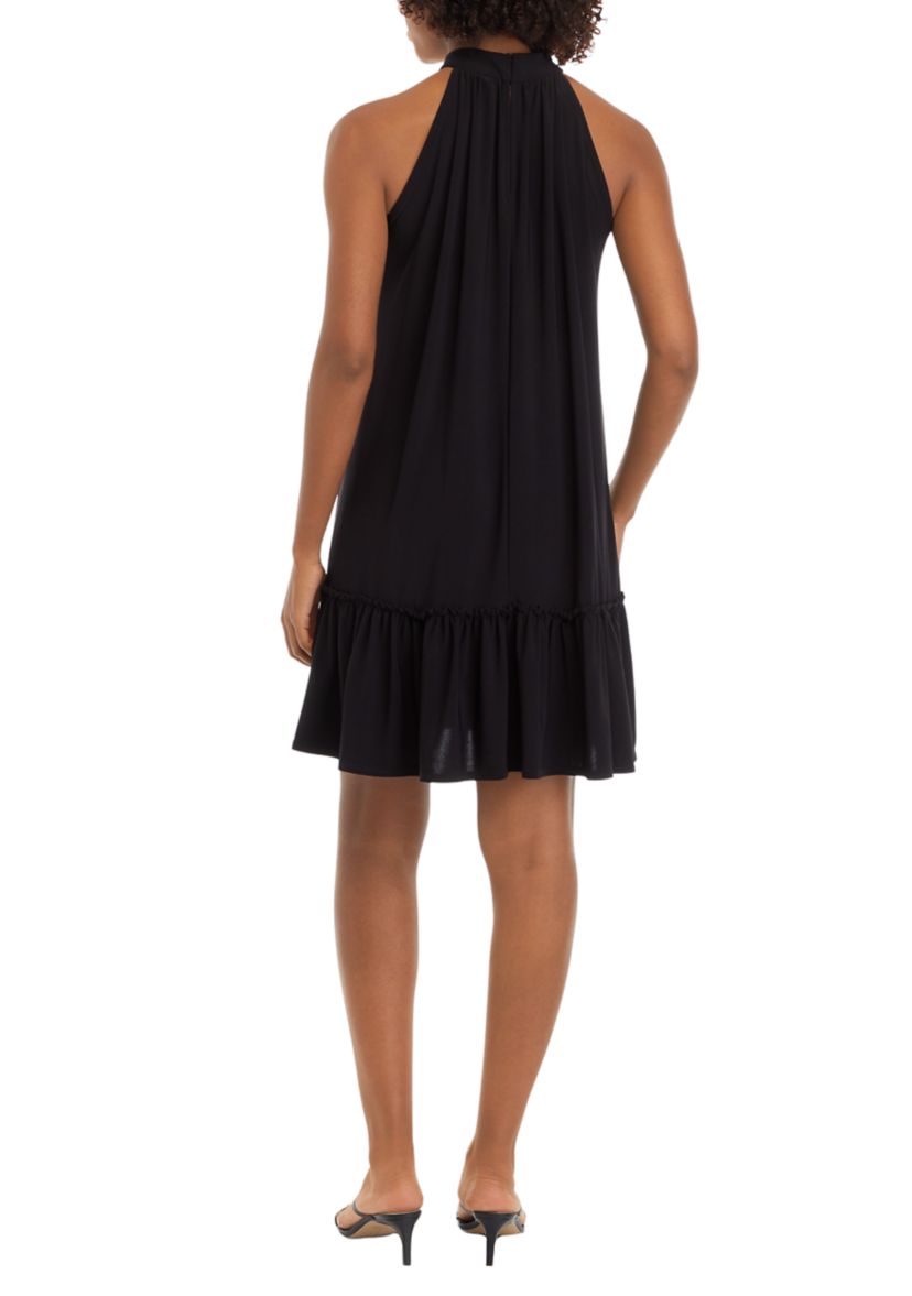 Womens Sleeveless Halter A-Line Dress