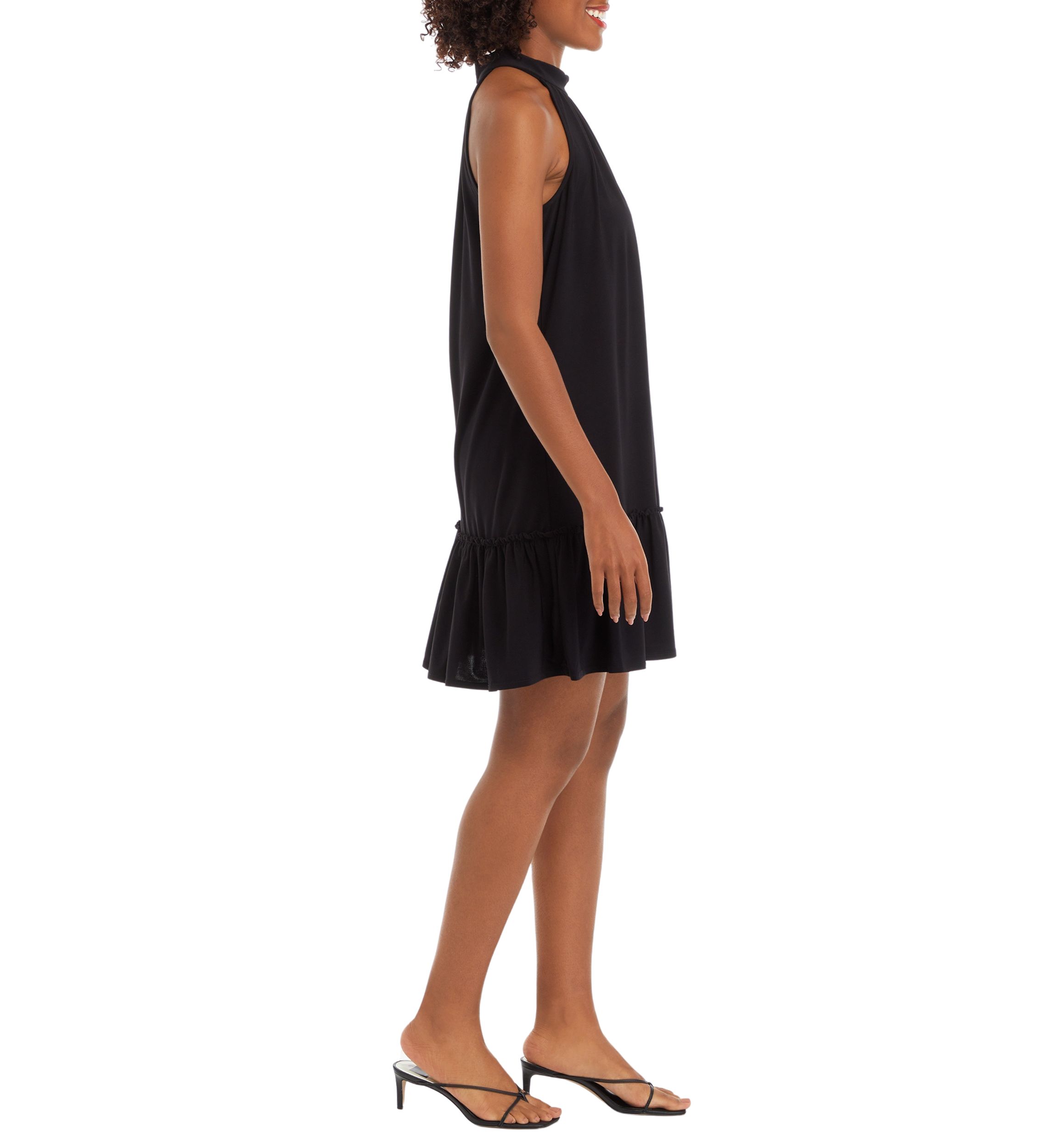Womens Sleeveless Halter A-Line Dress