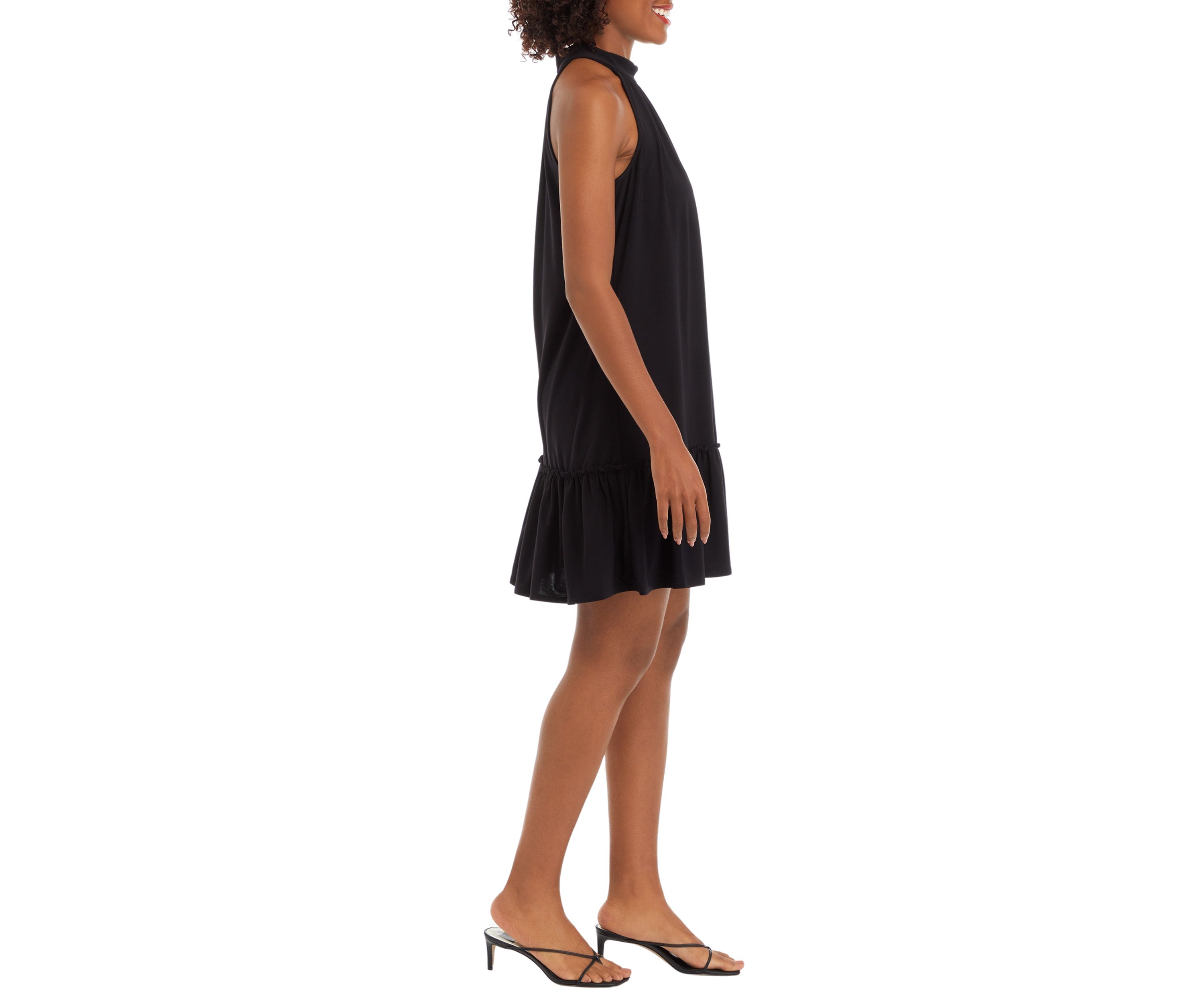 Womens Sleeveless Halter A-Line Dress
