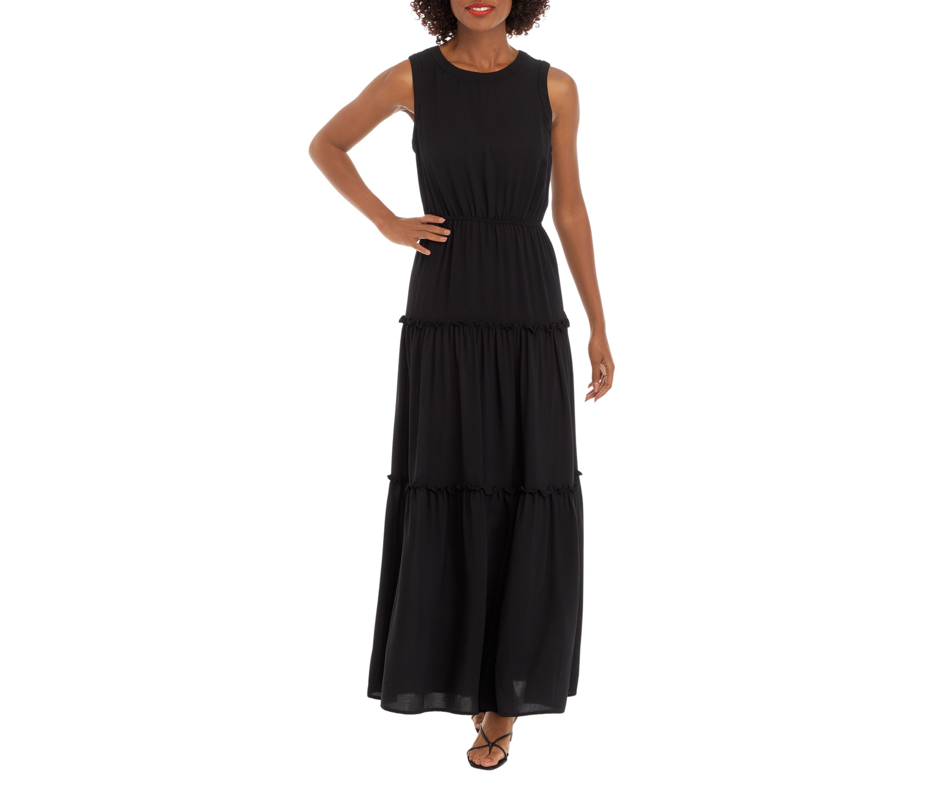 Womens Sleeveless Halter Neck Maxi Dress