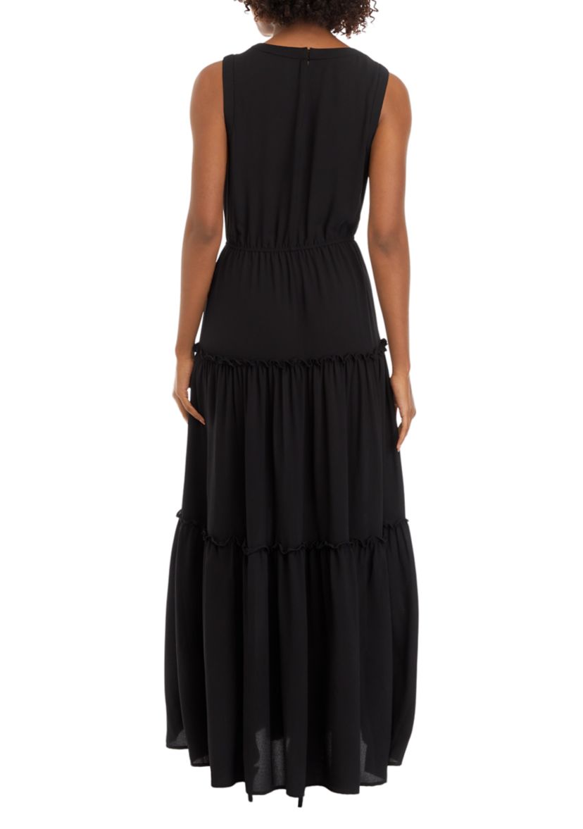 Womens Sleeveless Halter Neck Maxi Dress