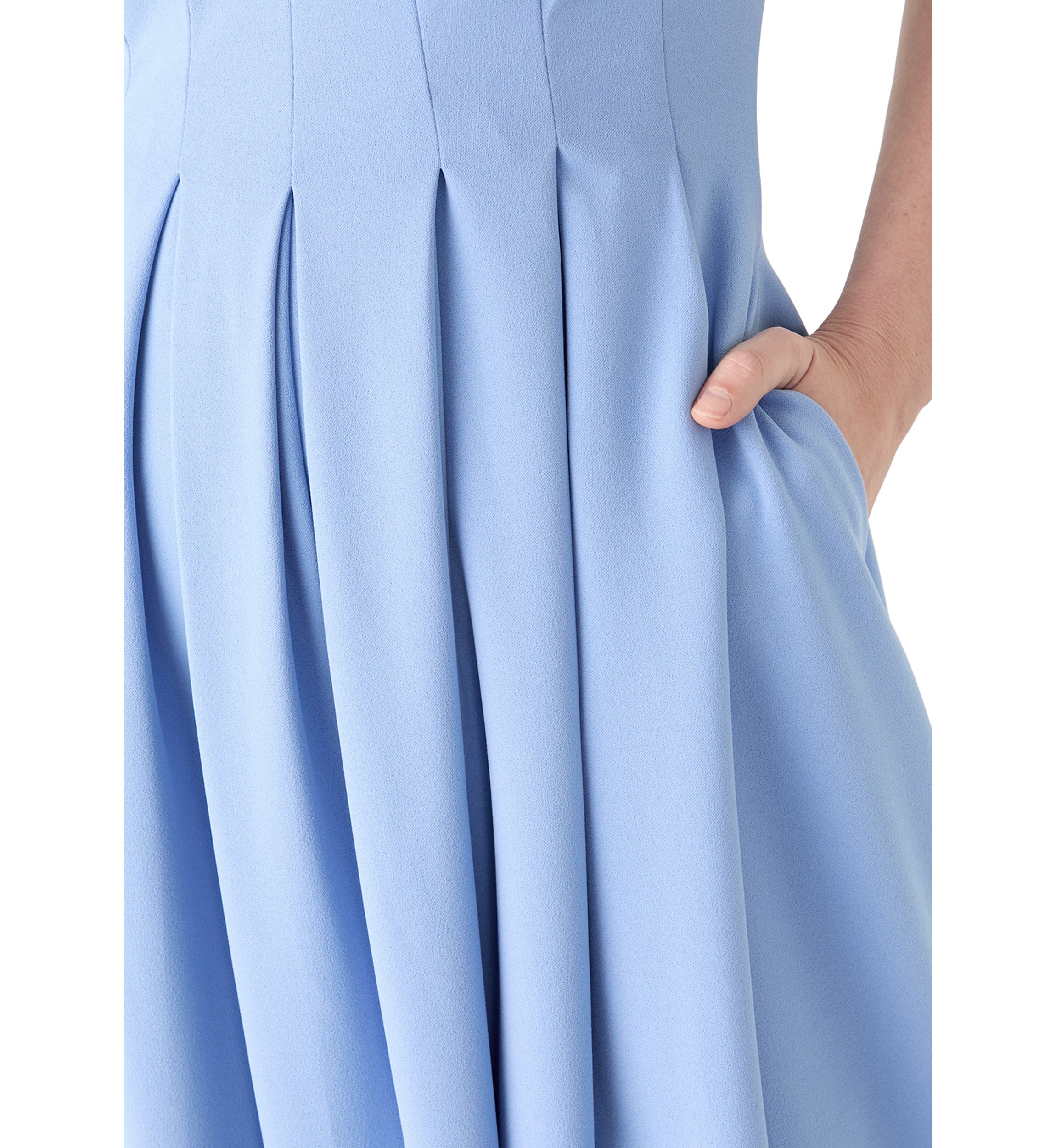 Womens Short Sleeve V-Neck Solid A-Line Dress