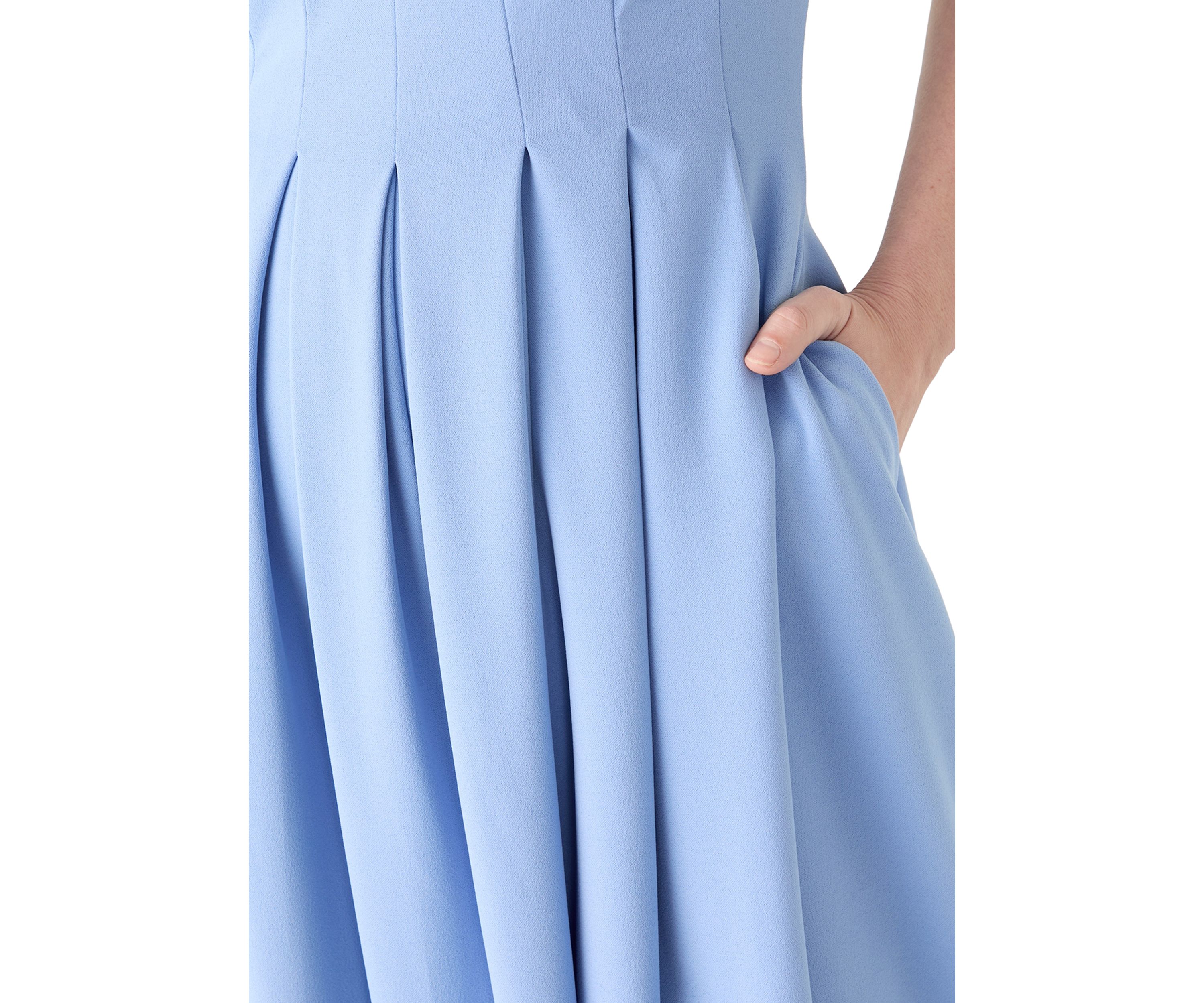 Womens Short Sleeve V-Neck Solid A-Line Dress