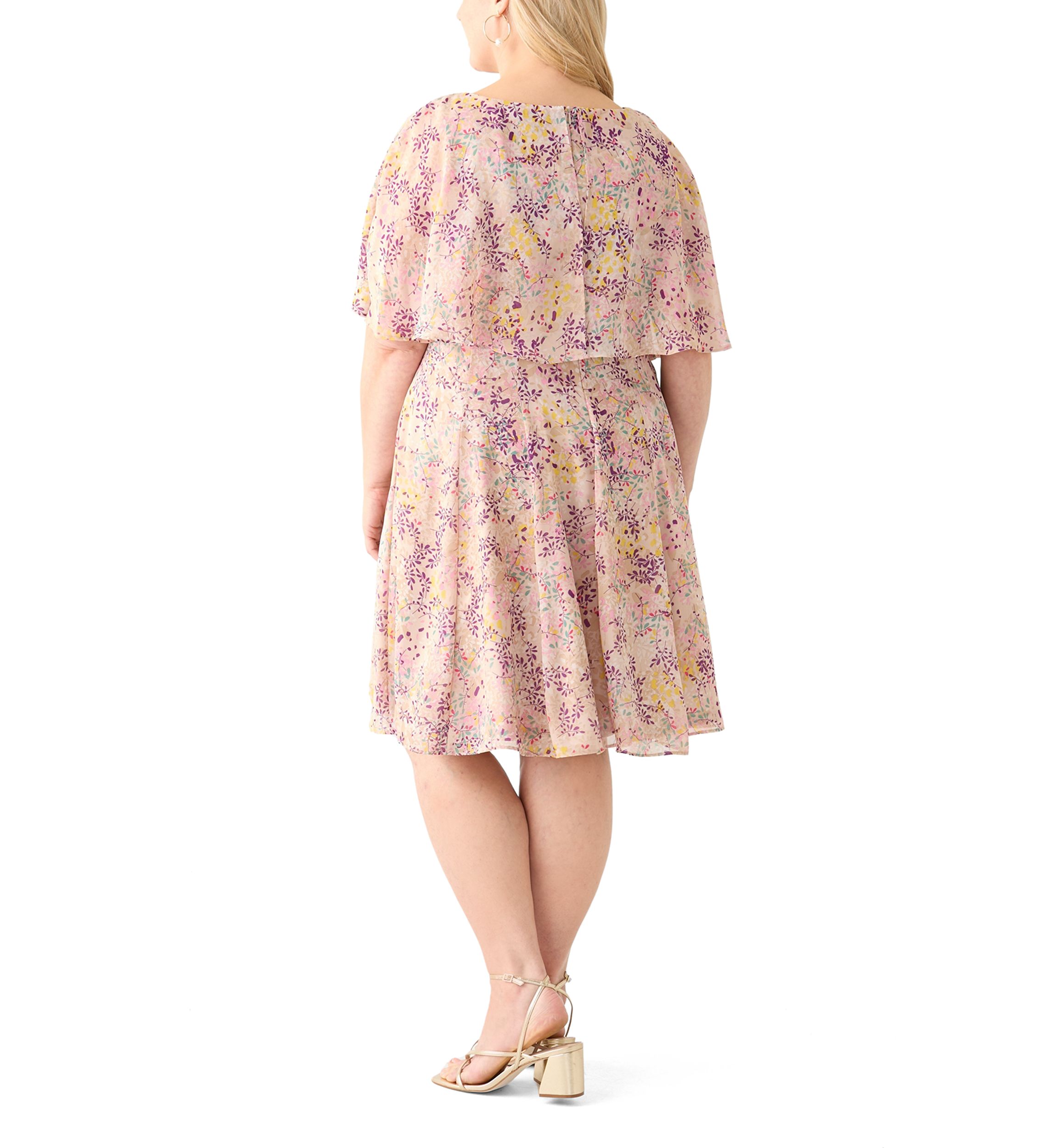 Plus Size Ditsy Floral Midi Dress