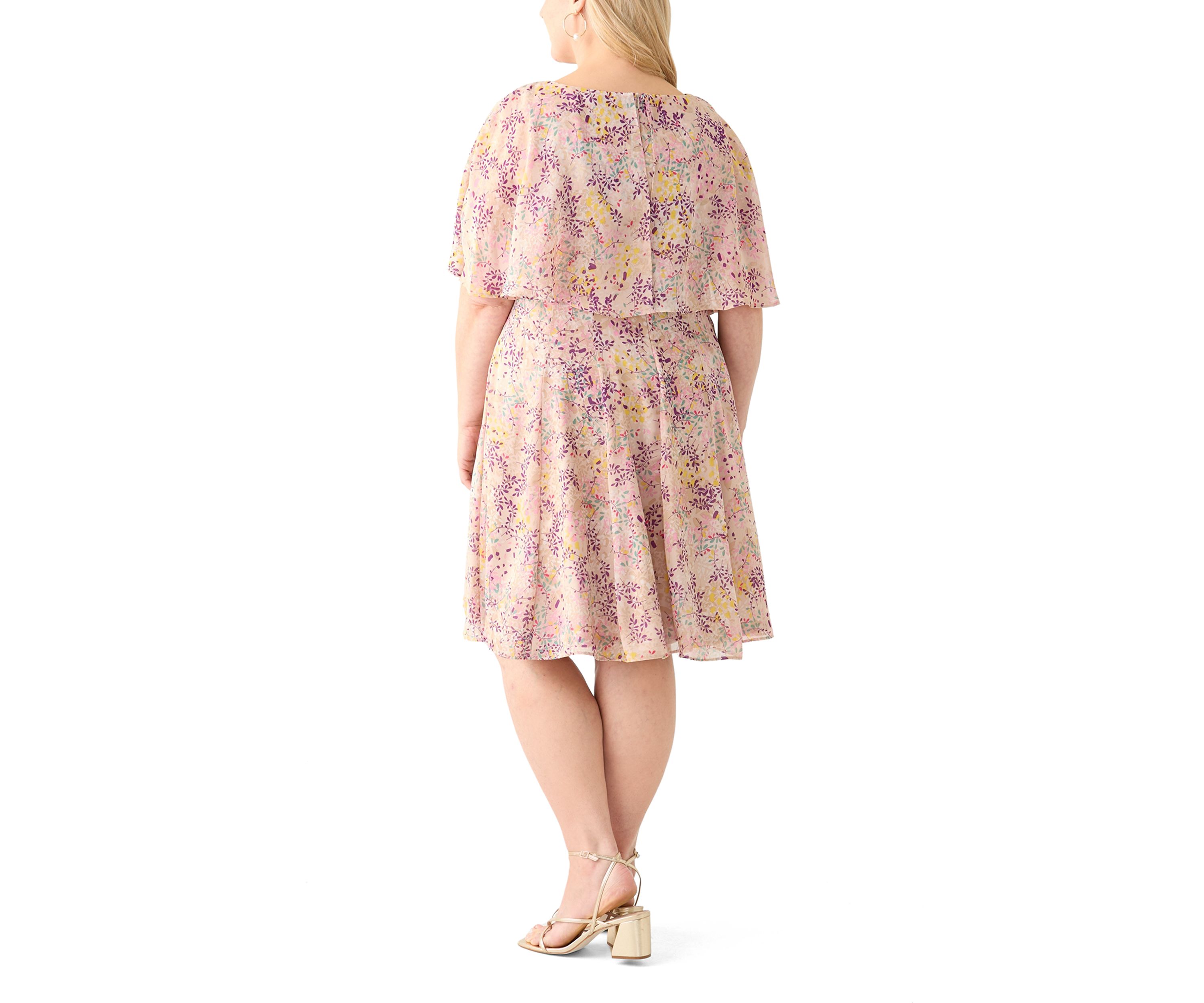 Plus Size Ditsy Floral Midi Dress