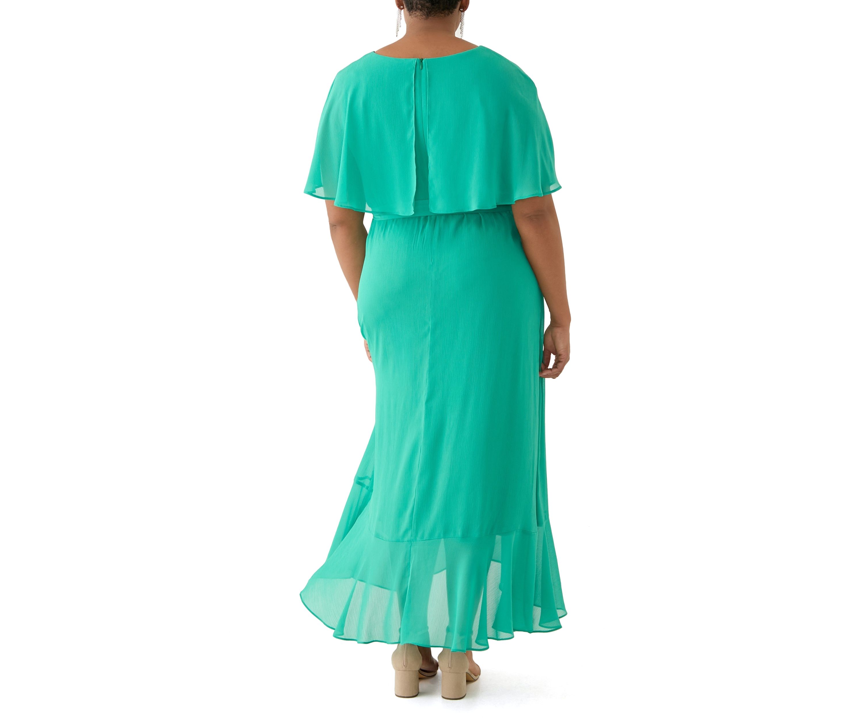 Womens Cape Sleeve Maxi Dress